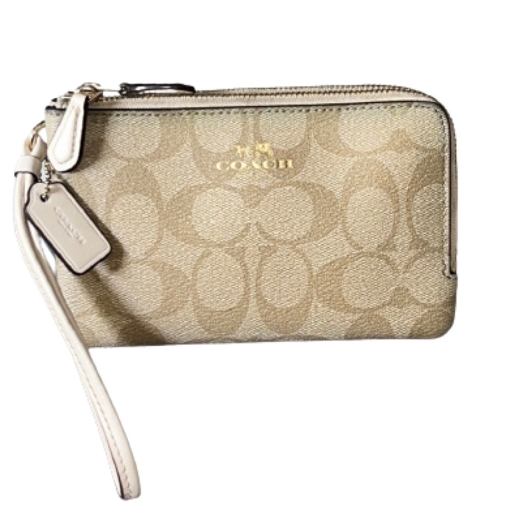 Coach Tan Wristlet Clutch